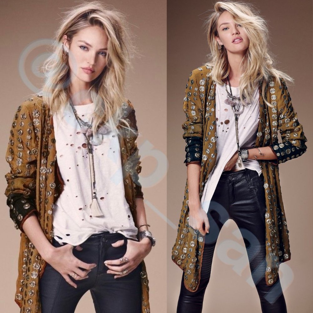 NWT Free People Crossed Coin Jacket Sz L - Picture 8 of 16